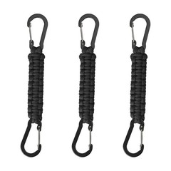 Paracord Keychain Carabiner Clips 3 Pack Small D Ring Lanyard Hook Clip