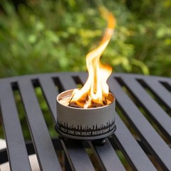 Black Iron Trivet Candle Holder with Ball Feet for Outdoor Decor
