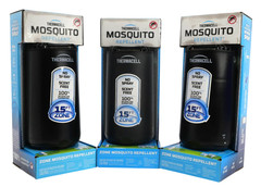 Lot of 3 Thermacell Zone Mosquito Repeller & Fuel Cartridge & 3 Repellent Mats