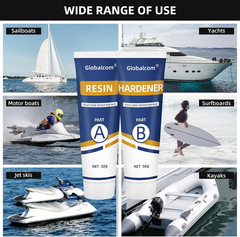 Fiberglass Boat Repair Kit White Marine Gel Coat for Boats Epoxy Filler for