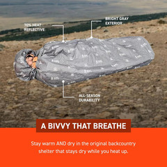 SOL Escape Bivvy with Hood – Emergency Preparedness Blanket – Reflects up to 70%