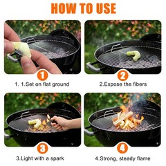 50 Pack Fire Plugs, Waterproof Fire Starter Plug