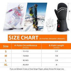 Kakashi Heated Mittens For Men Women 7.4V 3200Mah Electric Battery Winter