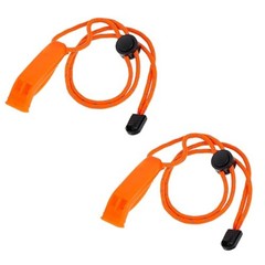 Molain Emergency Whistles with Lanyard, Safety Whistle Survival Shrill 2 Pack