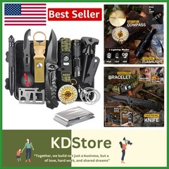Compact 14 in 1 Survival Kit – Perfect for Camping, Fishing, and Hiking