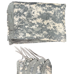 USGI Military ACU Poncho Liner – “Woobie” Blanket with Waist Pouch