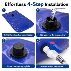 Zxzyhfty Large Capacity Water Storage Bladder Portable Water Tank Containers