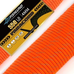FISHLUND 550 Paracord Parachute Cord Lanyard 50-1000 Feet Type III 7 Strand Core