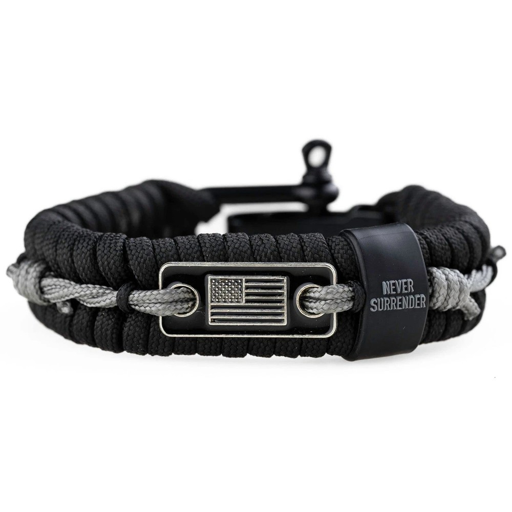 iHeartDogs Hero Company Never Surrender Barbed Wire Paracord Bracelet – Tacti…