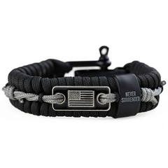 iHeartDogs Hero Company Never Surrender Barbed Wire Paracord Bracelet – Tacti…