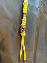 Paracord Keychain or knife lanyard. Bag, backpack, zipper pull. Glow-in-the-Dark