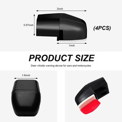 4 PCS Deer Whistles for Car, Auto Deer Warning Whistle Devices with Adhesive Tap