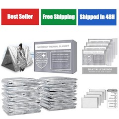 Swiss Safe Emergency Mylar Thermal Blankets – 25 Pack – Waterproof & Lightweight