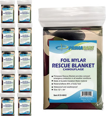 Primacare CB-6842-10 Emergency Mylar Thermal Blankets 10 Pack – 84″X52″ Waterpro
