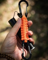 Paracord Braided Carabiner Keychain Lanyard Strap, Hanger Stroller Hook w/2 C…
