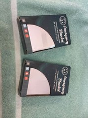 Happy Camper Emergency Blanket Compact Lightweight Set Of 2 Brand New