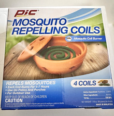 NEW Mosquito Repelling Terra Cotta Burning Dish W/ 4 Starters Citronella Scent