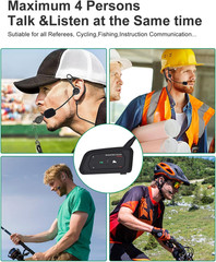 Referee Headsets 2~4 Person, V4 plus Referee Communication System Football Wirel