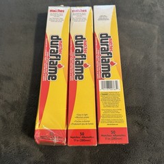 Qty (3) – Duraflame Long Stem Matches – 50 x 3 Boxes – 11″ Inches Strike on Box