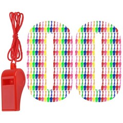 100 Pieces Loud Whistles with Lanyards Emergency Whistles Heave Plastic Whist…