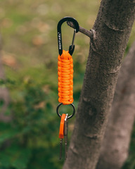 Carabiner Key Chain, Braided Paracord Rope Keychain Clip, Heavy Duty Keychain La