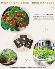 Tactiko Vegetable Seed Kit | 15 Varieties for Small Urban Garden | Non-GMO