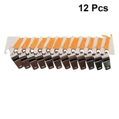 12Pcs Steel Whistles Durable Metal Fan Judge with String for Activity Silver