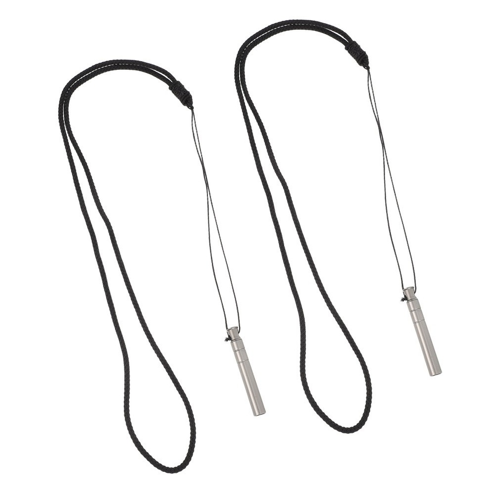 2pcs 120db Safety Whistle with Lanyard – Outdoor Survival Small Titanium