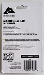 Emergency Magnesium Bar With Striker Fire Starter, NEW