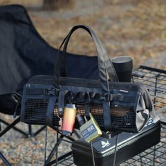 Picnic Camping Mesh Floor Nail Sundries Storage Bag with Hanging Strap Outdoor .