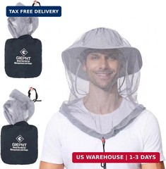 2 Pack Mosquito Head Net Mesh Bug Face Net for Hiking Gnat Fly Protection