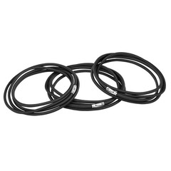 Mission Gallery Trash Can Rubber Bands 1 Count (Pack of 3), Black Set 3