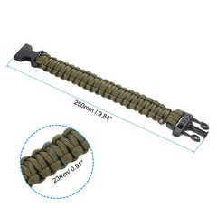 Survival Paracord Bracelets, Braided Bracelet, Dark Green