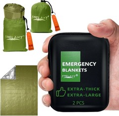 Emergency Blanket 2-Pack/4-Pack, Extra-Thick Extra-Large Space Blankets with