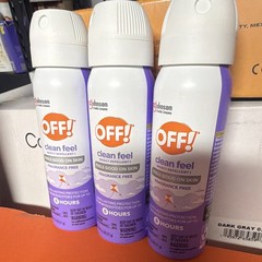 OFF! Clean Feel Fragrance Free Mosquito Repellent Aerosol Spray 6 oz, 3 Pack