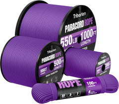 Paracord Rope 550 Lb – 50Ft 5/32″ Parachute Cord 4MM 7-Strand Para Cord – Heavy