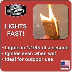 Fire Starter Squares Quick-Light 144-count Made in USA