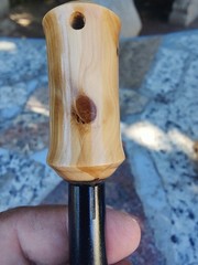 bushcraft 5″ x 1/2 » ferrocerium rod yew wood handle | Ferro rod | mischmetal