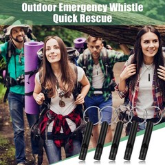 35 Pieces Emergency Whistle with Keychain, Aluminum Emergency Survival Whistl…