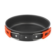 NonStick Camping Frying Pan with Easy Carry Mesh Bag and Foldable Handle