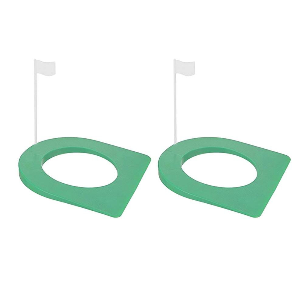 2 Pcs Putting Cup and Flag Putting Hole Practice Aids with Flag for 9830