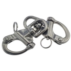 2 PCS 23/4 Inch Swivel Eye Snap Shackle Quick Release Bail Rigging Boat