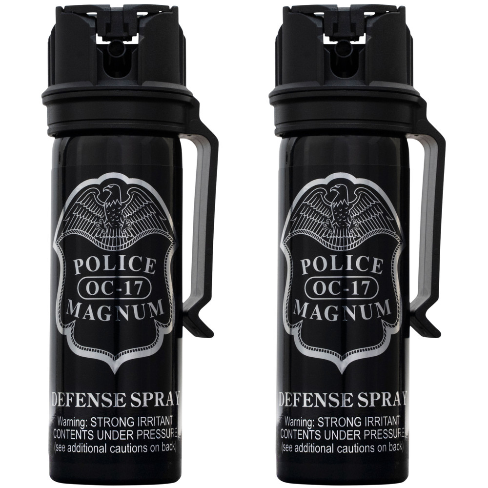 Police Magnum pepper spray USA self defense maximum strength 2 pack 3oz Flip Top