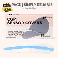 Nexxcel 50 Pack Sensor Covers for Freestyle Libre 3 & 3 Plus, Waterproof Adhesiv