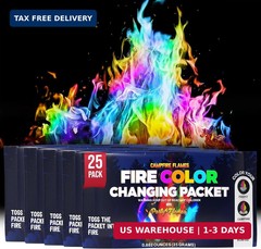 Magic Campfire Fire Color Changing Packets for Fire Pit (25 Pack) Outdoor Firepl