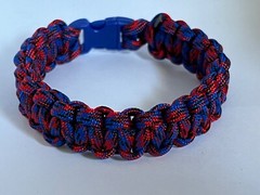 Blue/Red Paracord Bracelet – made in USA