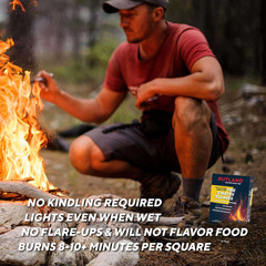 Rutland Safe Lite Fire Starter Squares – Heavy Charcoal Starters for Fireplace,