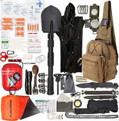 Emergency Survival Kit with First Aid Gears and Supplies – EDC Go Bugout Bag – G