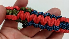 Paracord 550 Bracelets Set *2* Survival Outdoor Military Style Handmade OOAK USA
