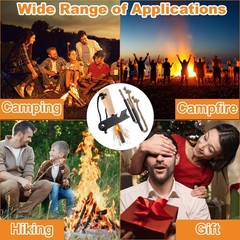 Acostop Fire Starter Tool Kit Survival Gear for Hiking Campfires Bushcraft 5/16